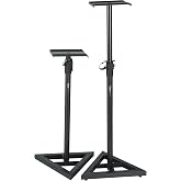 Gator Frameworks Studio Monitor Stands with Adjustable Height and Locking Saftey Pin, Pair (GFW-SPK-SM50)