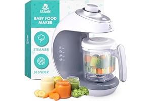 LIL' JUMBL Lil’ Jumbl - Baby Food Maker Steamer and Blender - Puree Blender with Timer, One-Press Processor & Auto Shutoff, Cook & Steam Fruits, Veggies & Other Healthy Homemade Infant & Toddler Meals in Minutes
