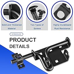 HTHOOOOOME Heavy Duty Slide Bolt Gate Latch with