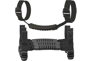 ELONN 4X Grab Handles for Jeep, Universal Roll Bar Grip Handle Interior Accessories Compatible with Jeep Wrangler 1955-UP & UTV ATV - Black
