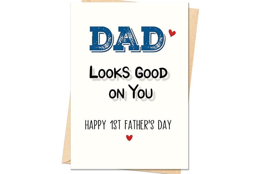 Smithtuy First Fathers Day Card Gifts for New Dad,Funny 1st Father's Day Card Gift for New Dad Daddy Husband Father to be,Happy 1st Father's Day Cards Decorations from Baby