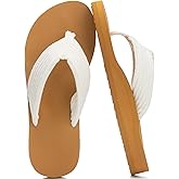 GOEWY Flip Flops for Women With Arch Support Womens Sandals Comfortable Yoga Mat Corduroy Summer Beach Walking Thong Slides Shoes Slip On Indoor Outdoor