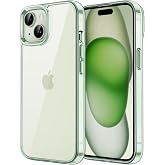 JETech Case for iPhone 15, Anti-Yellowing, Green | Shockproof Protection, Scratch Resistant Hard PC Back, Durable Transparent TPU Bumper