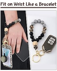 Woanger Set of 3 Leopard Beaded Lanyards for ID