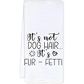 Qnhij Funny Dog Kitchen Towels, Dogs Gifts for Women Men Owner, It's Not Dog Hair It's Fur-Fetti Decorative Hand Towels for Bathroom, Pet Lovers Gifts, 16x24 Inch