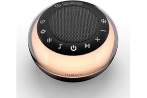 INSMY White Noise Machine,Portable Sound Machine Baby Sleep Soothe 35 Soothing Sound,Noise/Nature/Fansounds/Lullaby,Nightlight Memory Feature 40Hrs for Babies Adults Sleep Travel (Black)