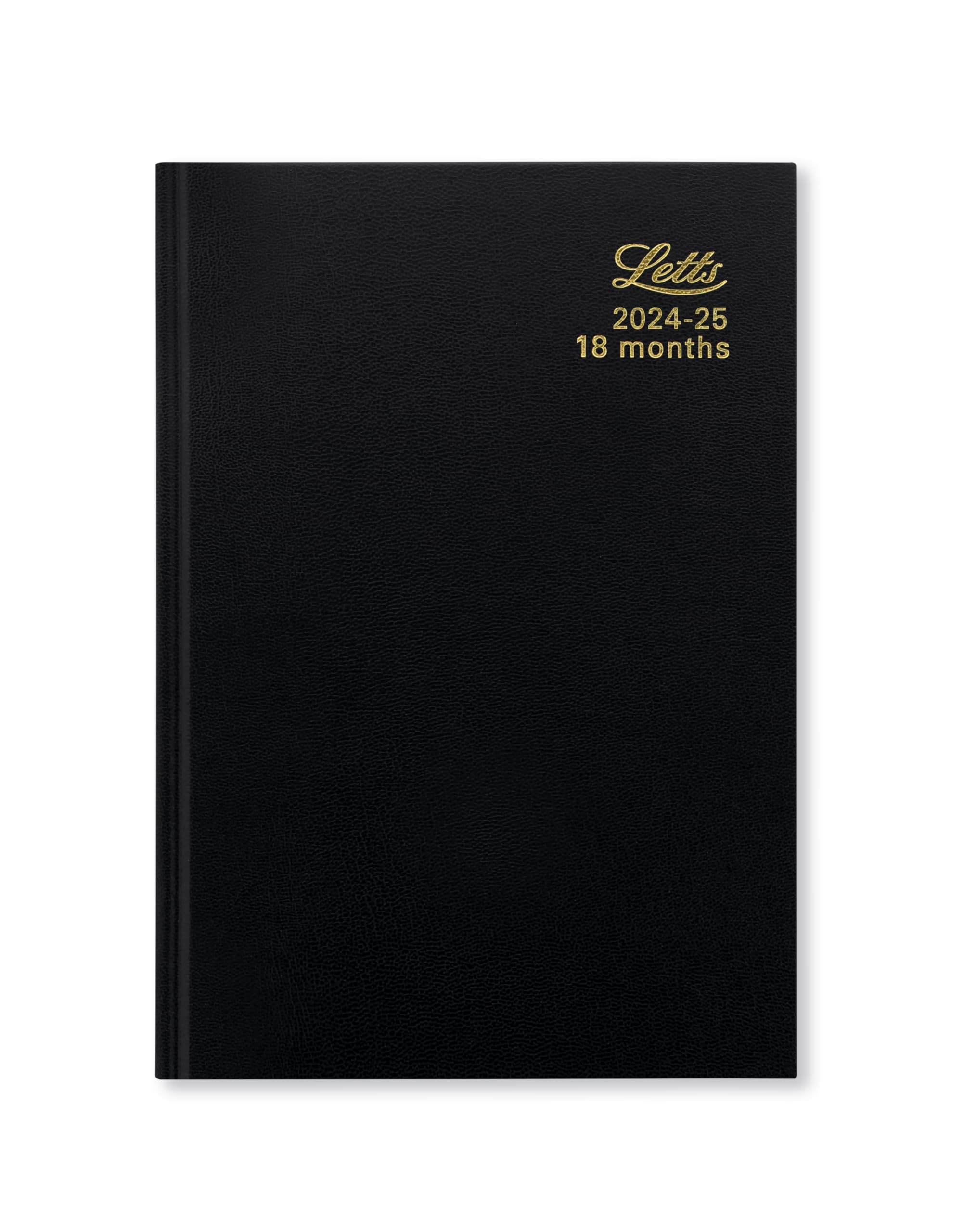 Letts of London Standard A5 academic 2024/2025 week to view 18 month diary - black