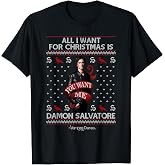 Vampire Diaries All I Want for Christmas is Damon Salvatore T-Shirt