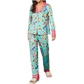 SHENHE Women's Western Cowgirl Boots Star Print Long Sleeve and Pants 2 Piece Pajama Set