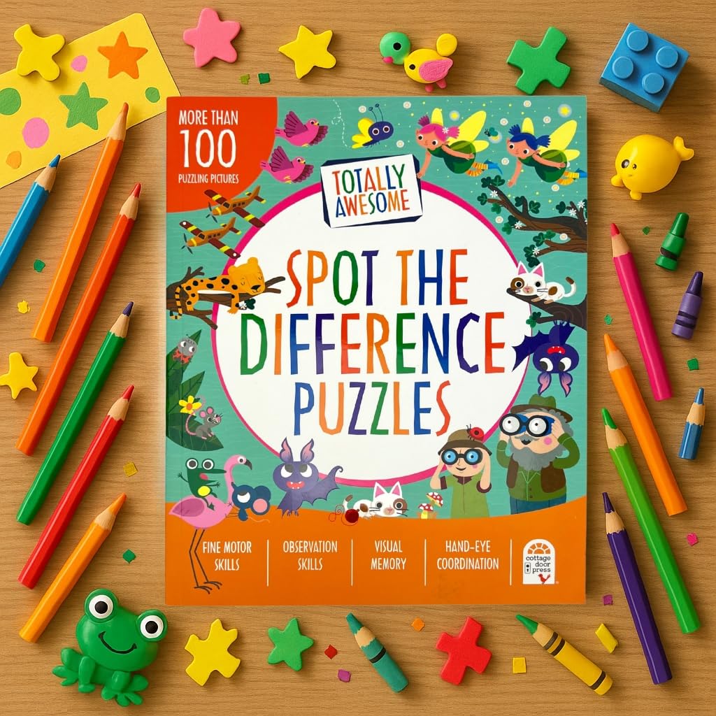 Totally Awesome Spot the Difference - Spot the Difference Puzzles and Other Fun Activities