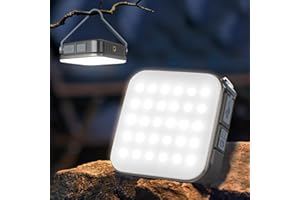 Solar Camping Lantern,Quntis IPX6 LED Solar Camping Light Solar/Type-C Powered,Portable 3 Bright 4 Color Modes Camping Lamp 4