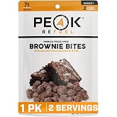 Peak Refuel Fudge Brownie Bites, Freeze Dried Camping Trail Snack, 1 Pouch | Fudge brownie dessert bites, Freeze-dried trail snack, No water needed, Resealable pouch, 2 servings, 5.72 oz, Made in USA