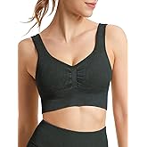 Zoemeful Women's Seamless Comfortable Sports Bra with Removable Pads
