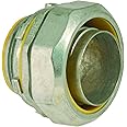 RACO 3522DC Connector, Liquid Tight, 3" Trade Size, Straight, Flex & Type B Flex, Die cast Zinc, Insulated, Steel