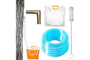 Maple Syrup Tapping Kit, Maple Tree Tapping Kit With Taps, Tube, Brush, Collection Bag, L-Shaped Tip Extraction Tools, For Fa