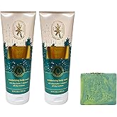 Bath & Body Works Aromatherapy Eucalyptus Pine - 2 Moisturizing Body Wash with a Fresh Forest Bar Soap