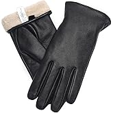 Orrpally Women Leather Gloves Touch Screen Texting Driving Gloves Winter Leather Warm Gloves