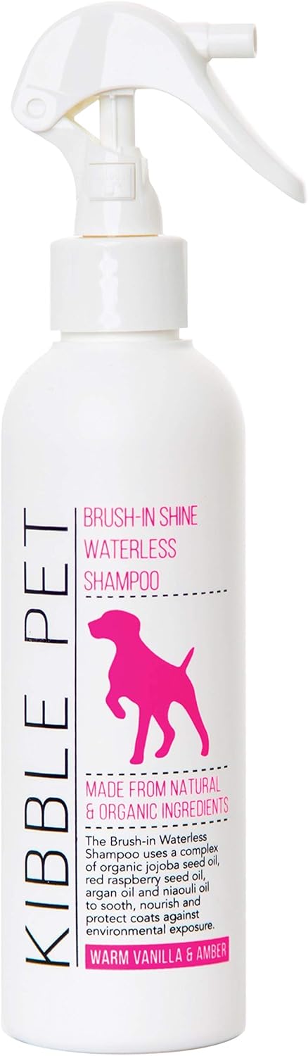 Kibble Pet Salon Quality Brush-in Shine Waterless Dog Shampoo Hypoallergenic | Made with Natural and Organic Ingredients | Made in The USA | 7.1oz