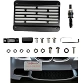 AUNOLLYS Front Bumper Tow Hook License Plate Mounting Bracket Holder for BMW E82 E88 128i 135i E90 E91 E92 E93 325i 328i 335i E39 330i 335i