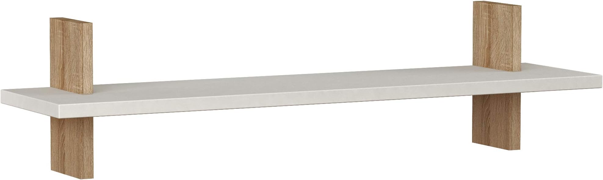 HOCUS PICUS Simple Wall Shelf Storage 80x20x20cm - Easy to Assemble - Living Room Furniture Wall Storage Display Shelf by Hocuspicus (White-Oak)