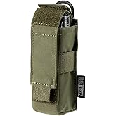OneTigris Flashlight Holster Flashlight Holder Molle Flashlight Holster Tactical Flashlight Pouch Holder for Belt 1000D Cordura Nylon