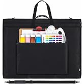 JJRING 32x42 Art Portfolio Tote Bag - Large Carrying Storage Case with Handle & Adjustable Shoulder Strap, Portfolio Folder for Artwork, Posters, Canvas, Drawing Boards