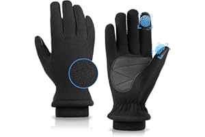 OZERO Warm Winter Gloves for Women: Touchscreen 2-Layers Polar Fleece Gloves for Gold Weather Texting Running