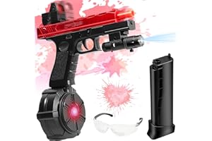 JM-X2 PRO JM-X2 Gel Ball Blaster Pistol with Drum, Manual & Automatic Dual Mode, Linked Shooting Effect, Ages 14+, RedBlack