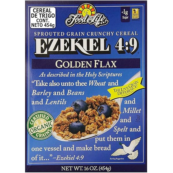 FOOD FOR LIFE EZEKIEL 4:9 ORGANIC SPROUTED GRAIN CEREAL, GOLDEN FLAX, 16-OUNCE BOXES (PACK OF 1)