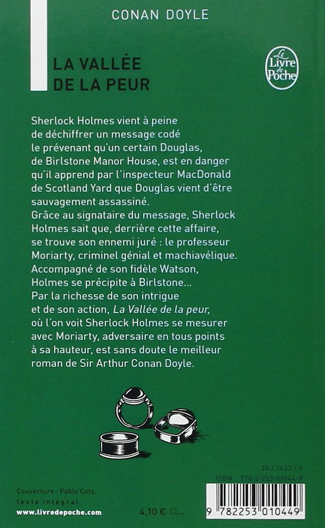 Amazoncom La Vallée De La Peur Sherlock Holmes Ldp - 
