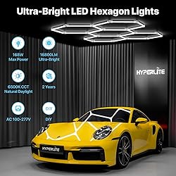 HYPERLITE Gen 2 Hexagon Garage Lights: 168W 16800LM