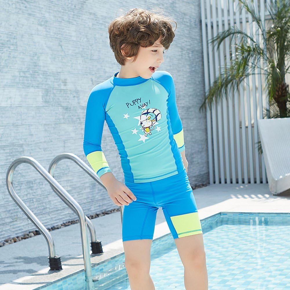 Lpattern Enfant Garcon Maillot De Bain Manches Longues Anti Uv Vetement De Plongee 2 Pieces Haute Short Shorts De Bain Maillots De Bain Mkyra Org