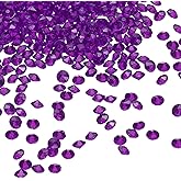 uxcell 10000Pcs Wedding Table Scatter Confetti Fake Crystals Acrylic Diamonds Rhinestones Vase Fillers Gems for Crafts,Table Centerpiece Decor, Bridal Shower Party (Dark Purple, 3mm)