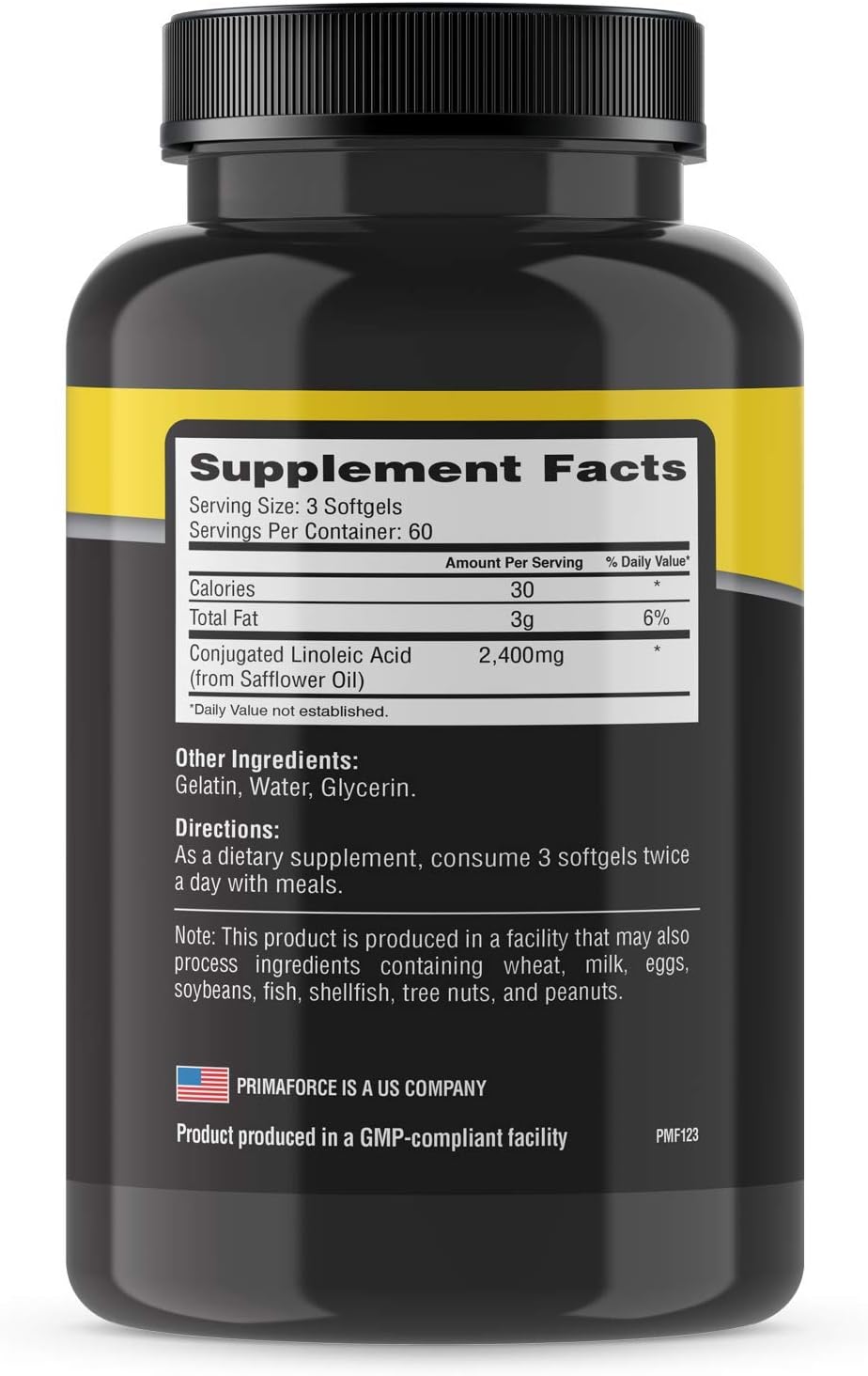 Primaforce Max CLA 2400 Conjugated Linoleic Acid Supplement, 180 Count Softgels – Aids Fat Loss/Increases Lean Mass/Improves Fat Oxidation: Health & Personal Care