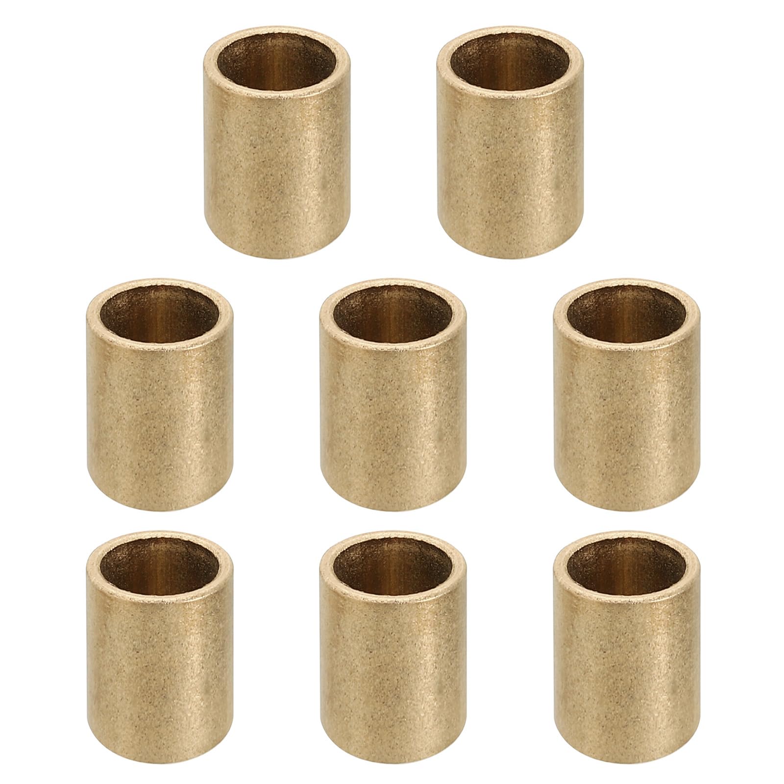 PATIKIL M8 Brass Spacers, 8 Pcs Metal Spacer Brass 8mm ID x 10mm OD x 15mm L Brass Spacers Screw Standoff for 5/16 Inch or M8 Screw
