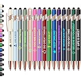 Vebermo 15PCS Inspirational Pens Motivational Funny Pens with Saying, Screens Touch Stylus Tip, Personalized Pen Gift for Coworkers Nurses Teachers -15 Colorful