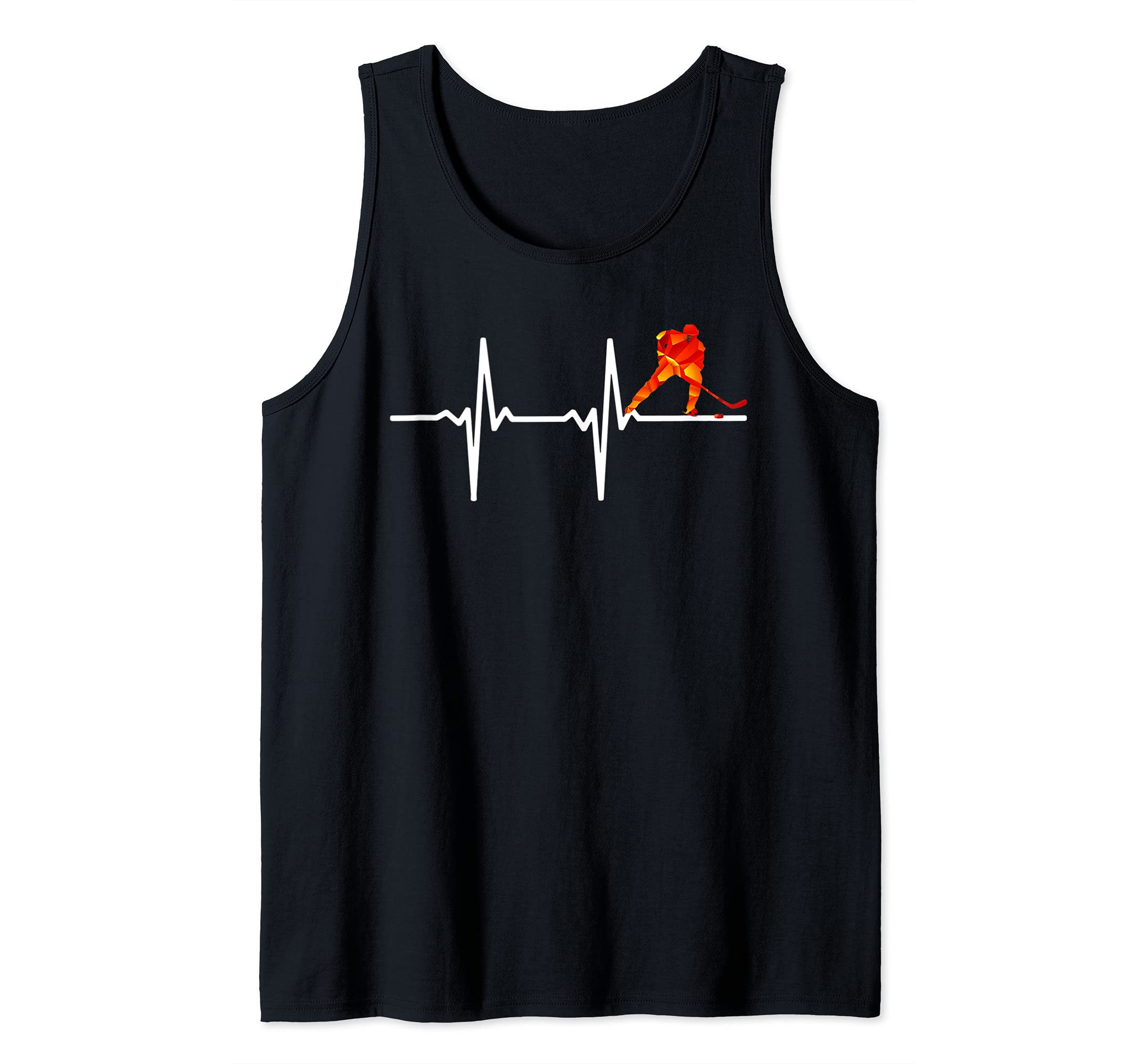 Ice Hockey Player gift goalie, heartbeats sticks Tank Top