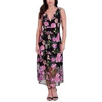 Vince Camuto Womens Embroidered Mesh Midi Dress, 2 Green at Amazon Women's  Clothing store