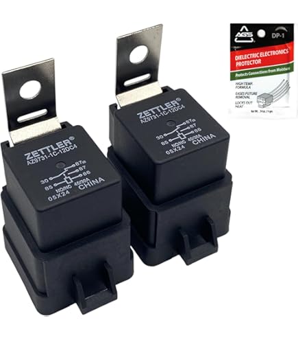 896H-1CH-D1SW-R1 Automotive Relay Pack Of 2 - 12V 50A SPDT Power Relay For Headlights, Horns, Fans - Weatherproof