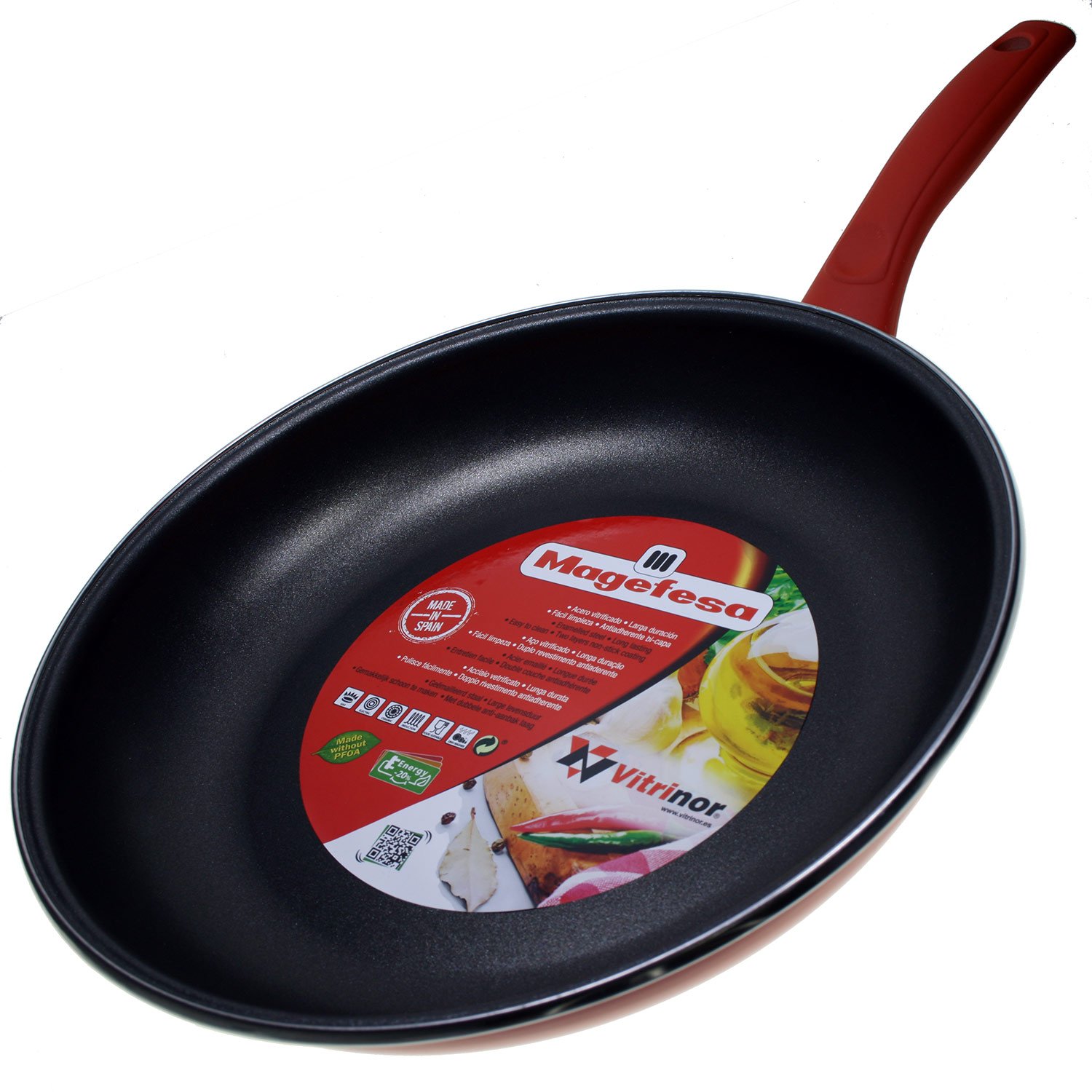 MAGEFESA 30 CM. SARTEN POMODORO ROJA COCINA MEDITERRANEA DIAMETRO 30 ...