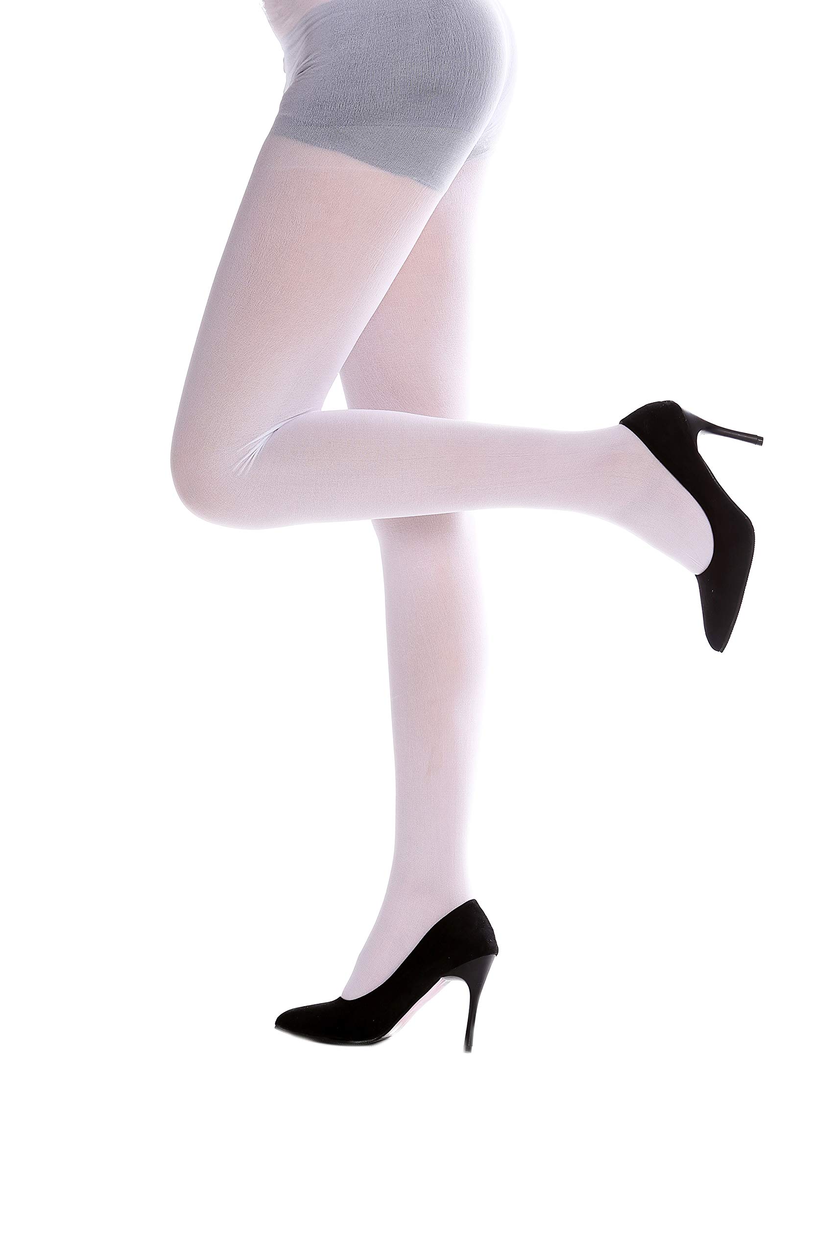 DRESS ME UP - WZ-012W Pantyhose Tights Lady Costume Halloween elastic white S/M
