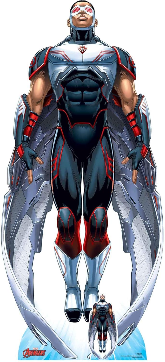 STAR CUTOUTS SC1604 Ltd Falcon Sam Wilson Inspiraton Lifesize Cardboard Cutout Perfect for Marvel Fans Collectors and Events Height 193cm Width 87cm