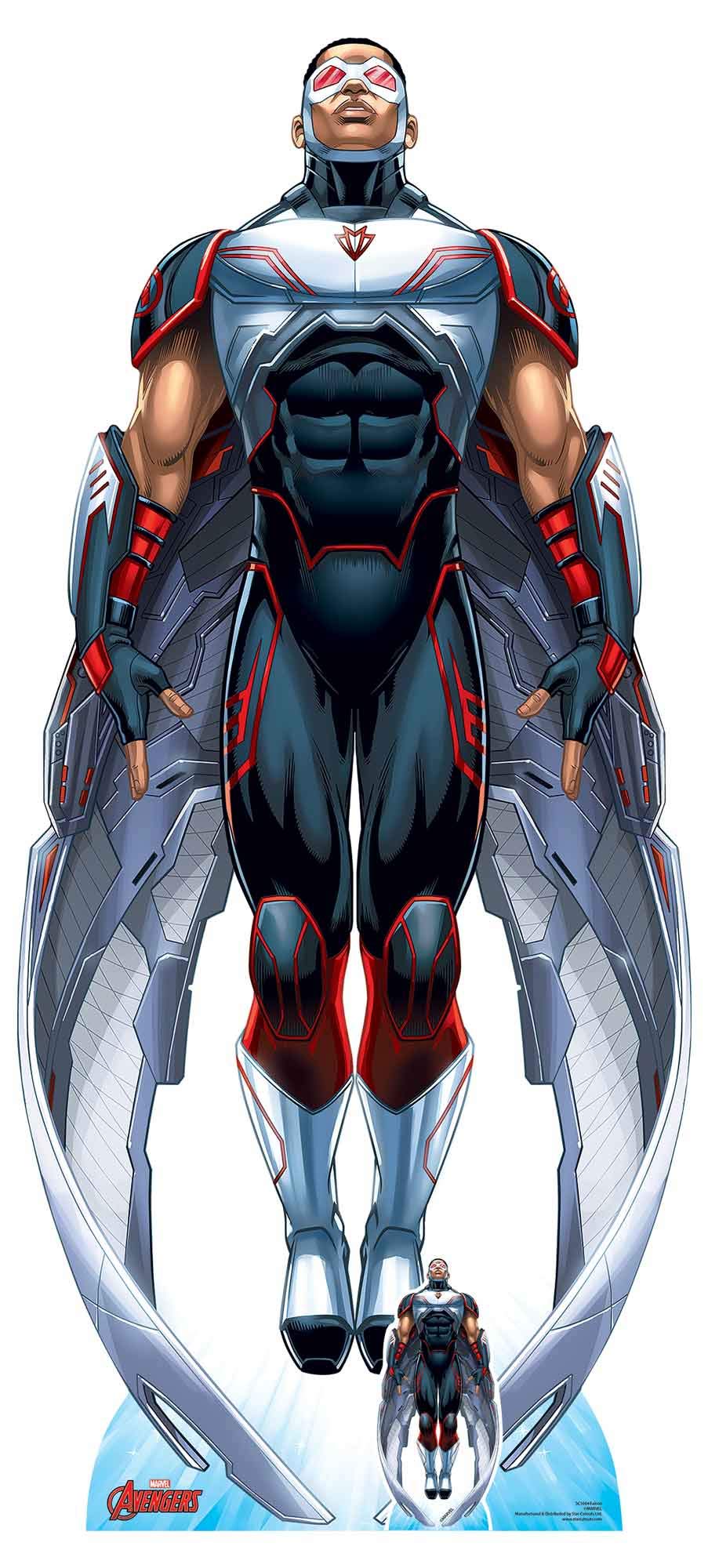 STAR CUTOUTS SC1604 Ltd Falcon Sam Wilson Inspiraton Lifesize Cardboard Cutout Perfect for Marvel Fans, Collectors and Events Height 193cm Width 87cm