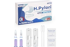 NEWPOS H Pylori Test Kit – 2 PCS at-Home Helicobacter Pylori Self-Test with 99.9% Accuracy – Fast Results in 10-15 Minutes, Easy to Use, No Lab Visit Required