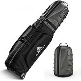 FIRED-UP Hard Top Golf Travel Bags for Airlines - 1680D Hard Case Golf Travel Bag with Wheels, Internal Strap, Grab Handle & Robust Zipper - Collapsible Hard Shell Golf Travel Case for Golf Club