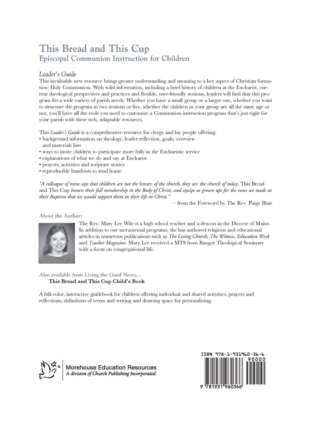 This Bread And This Cup Leaders Guide Mary Lee Wile - 