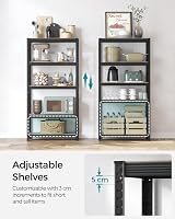 SONGMICS Set of 2 Shelving Units 40 x 90 x 180 cm 875 kg Load Greige/Black view 4