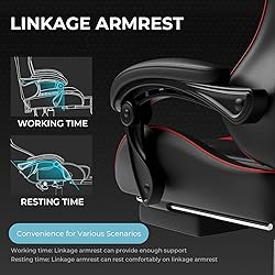 GTPLAYER Gaming Chair, Computer Chair with Footrest