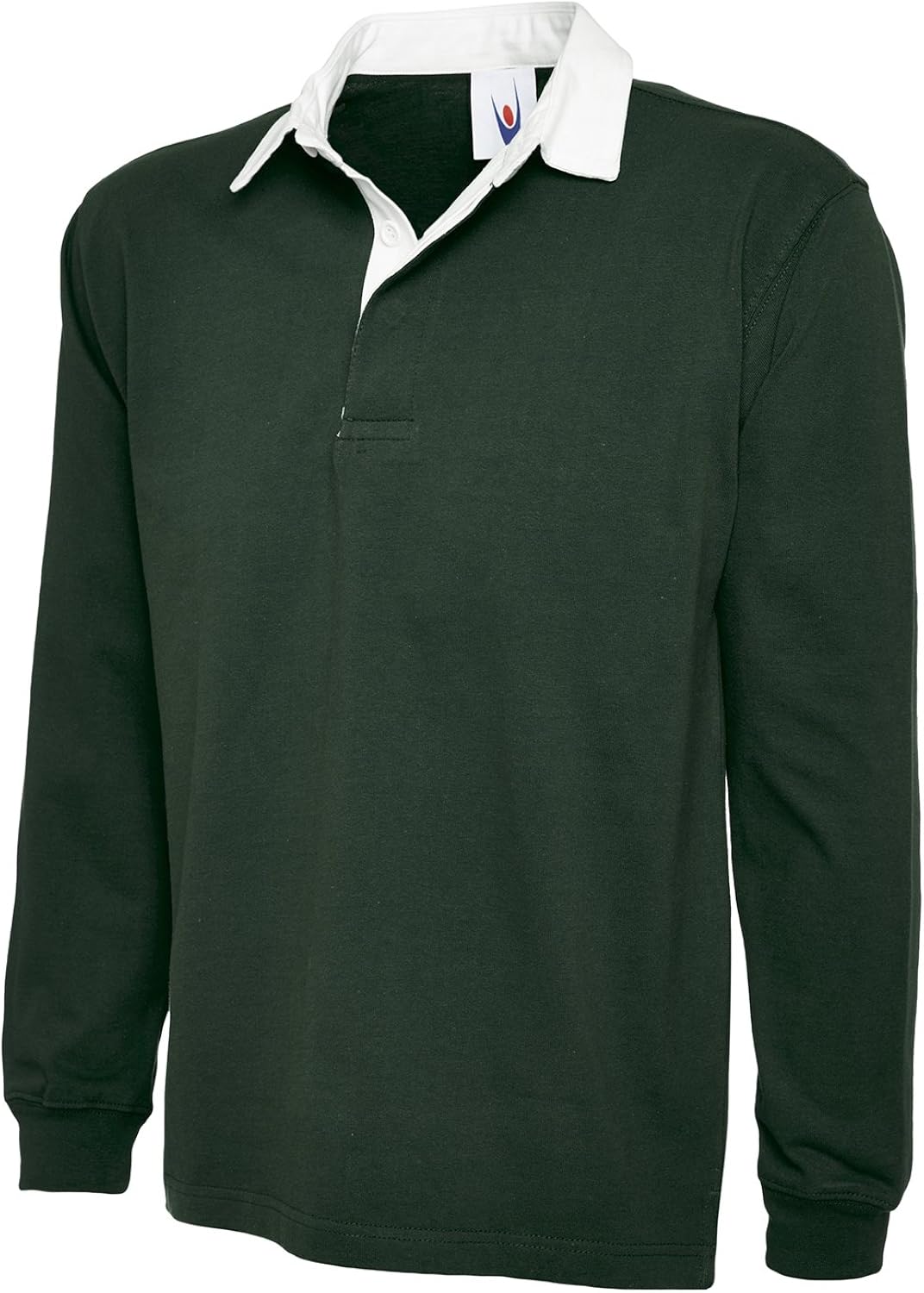 Uneek New Mens Plain Premium Rugby Shirt Bottle Green XLarge