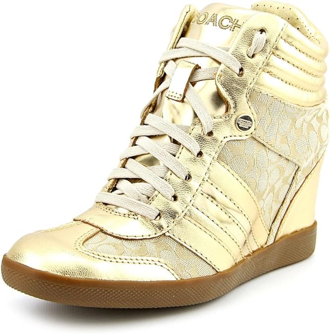 coach gold sneakers
